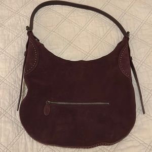 Rebecca Minkoff Burgundy Suede Shoulder Bag